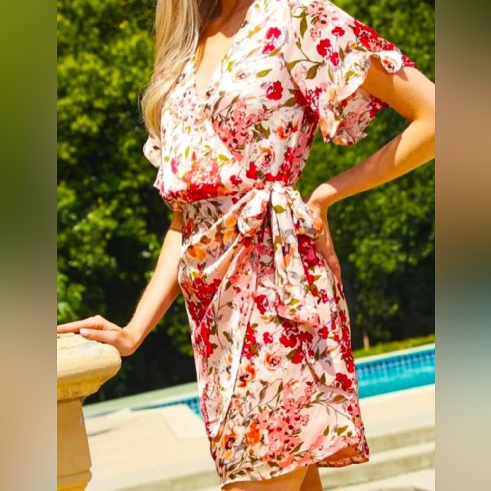 Floral wrap dress